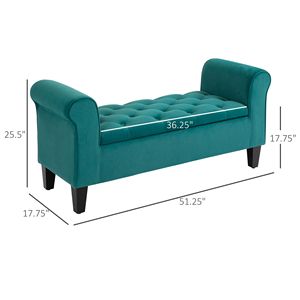 Elegant Green Tufted Storage Ottoman Bench Folding Design Ottoman <b>Stool</b> for Home <b>Office</b> Bedroom Apartment or Hospital Use - Product Image 3