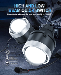 Đèn sương mù Bi-LED Projector Lens 3.0 chất lượng cao F9X, đèn ba màu/đôi màu xanh dương - Product Image 2