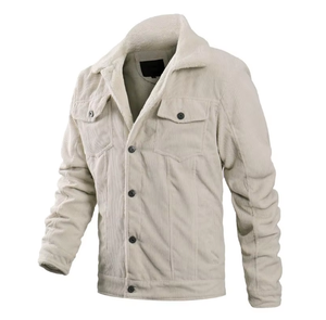 Corduroy Sherpa <b>Trucker</b> <b>Jacket</b> Men's Fleece Lined Winter Coat Casual Outdoor Button Front Regular Fit Outdoor Coat - Product Image 5