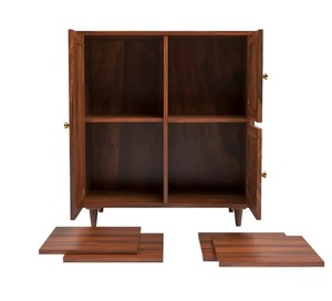 Wholesale Boho Solid Wood Rattan <b>Sideboard</b> 3 Door Cane Buffet Cabinet Mid Century Modern Storage Credenza - Product Image 3
