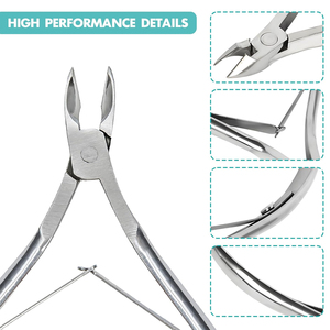 Top Product 2Pcs Set Professional Nail Cuticle Nipper Double Spring Sharp <b>Blade</b> Pedicure Trimmer Manicure Grooming Kit - Product Image 2