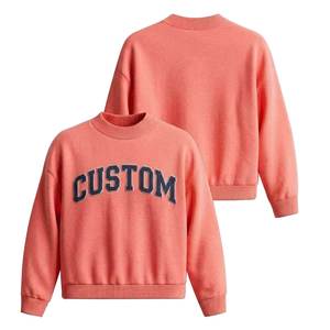 เสื้อสเวตเชิ้ตคอกลมสีชมพูสำหรับผู้หญิง ปักลายตัวอักษร Alaska ดีไซน์ลำลองสำหรับฤดูใบไม้ร่วง ผลิตจากผ้าฝ้ายถัก 100% - Product Image 5