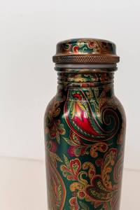 Handcrafted 100% Pure <b>Copper</b> <b>Bottle</b> Full Engraved With Lid for Direct <b>Drinking</b> Water Drinkware for Adults for Camping drinkware - Product Image 4