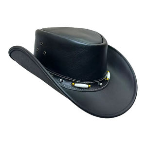 Sombrero de Piel Sintética PU de Alta Calidad al por Mayor, Color Sólido, Transpirable, Moderno, para Deportes al Aire Libre, Playa, Hombres y Mujeres, con Logotipo Personalizado - Product Image 1