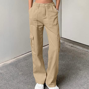 Pantalon de jogging personnalisé pour femme, été 2026, éco-responsable, fonctionnel, avec poches latérales cargo, taille élastique, vente en gros - Product Image 2