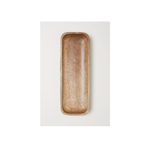 Bandeja de Madera Natural Rústica Hecha a Mano con Asas para Servir Desayuno, Café, Té, Bocadillos, Cocina y Hogar - Product Image 3