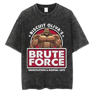 Camisetas de Hombre Estilo Urbano con Lavado Ácido, Impresión Completa, Ecológicas, de Secado Rápido y Transpirables, de Poliéster/Algodón - Product Image 5