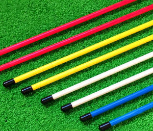 Bâtons d'alignement de golf en fibre de <span class=keywords><strong>verre</strong></span> haute résistance, 2 sections, pliables, avec logo personnalisé, étui transparent, aides à l'entraînement de golf - Product Image 2