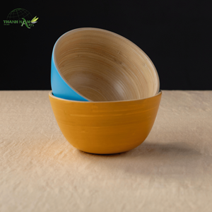 Ensemble de bols à soupe en bambou jetables personnalisables durables, écologiques, durables, sans danger pour les aliments, pour un usage domestique, ustensiles de cuisine vietnamiens - Product Image 1