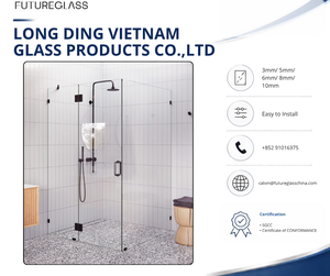 Fournisseur direct d'usine, cabine de douche moderne en verre trempé, certifiée sécurité, bord poli - Product Image 1