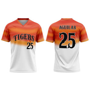 Maillot de baseball unisexe à col en V personnalisé 2026, avec lettres imprimées et brodées, sublimation, respirant, pour softball - Product Image 1