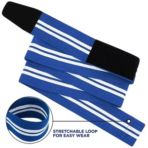 Bandes de soutien ajustables pour les genoux, pour la musculation, le powerlifting, les squats, l'entraînement en salle de sport, soutien élastique robuste, bande de compression - Product Image 3