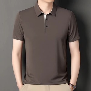 Polo à manches courtes fin et décontracté, broderie logo personnalisée, prix usine, collection printemps-automne, pour le commerce transfrontalier - Product Image 5