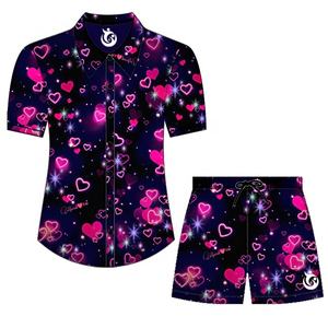 Ensemble de chemises et shorts de plage pour hommes, imprimé de fleurs, style européen, américain et australien, en polyester, à séchage rapide, hawaïen - Product Image 6