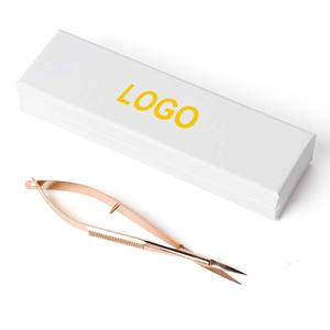 Tijeras de Manicura de Acero Inoxidable, Hoja Curva, Punta Afilada, Herramienta de Belleza Profesional, Mango de Cerámica, Cuidado de Uñas - Product Image 2