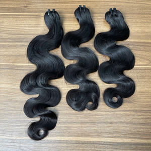 Extensions de cheveux humains ondulés à la vapeur, texture chaude, cheveux vietnamiens de haute qualité, prêtes à être expédiées, couleur noire naturelle - Product Image 4