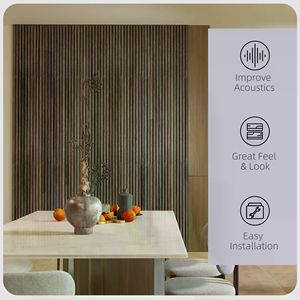 Pannelli Acustici in Legno Massello per Pareti, Design Moderno-Tradizionale, MDF Impermeabile con Finitura Impiallacciata per Sale Conferenze - Product Image 3