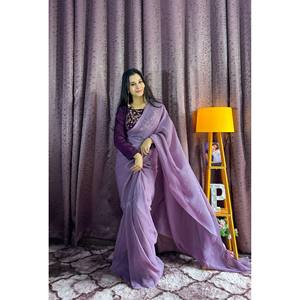 Lentejuelas de mujer y Dori Work Saree y blusa para fiesta - Product Image 6