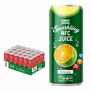 Para VINUT Vietnam Factory's 330ml Sparkling Calamansi Juice Low MOQ Muestra gratis Servicios OEM/ODM Fruta vegetal carbonatada - Product Image 1