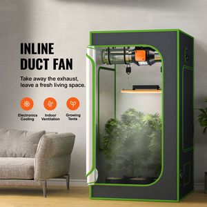 Ventilador de conducto en línea de 4 pulgadas con motor EC silencioso de 205 CFM, controlador de temperatura y humedad, y ventilador de escape con refuerzo de refrigeración - Product Image 5