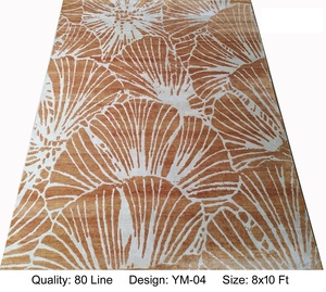 Alfombra anudada a mano de 80 líneas Indo Nepali con diseño Floral abstracto moderno, juegos de alfombras personalizables de látex de algodón tejido de 8x10 pies - Product Image 2