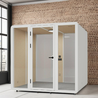 Cabine Acoustique Portable OEM HEX 6 PAX en Acier, Design Contemporain, Insonorisée pour Hôtels, Bureaux et Espaces de Travail à Domicile