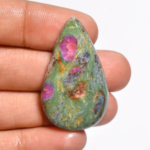 Wholesale Polished Natural Crystal Ruby Fuchsite Stones Loose Gemstones Home Decor Love Theme <b>Craft</b> Figurine Cabochon Third - Product Image 1