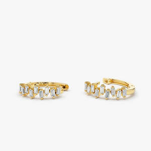 Boucles d'oreilles tendance en argent sterling 925 plaqué or 14 carats, forme étoile, avec moissanite, luxe, parfaites pour les fiançailles et les soirées, collection 2026 - Product Image 6