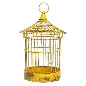 Cage à oiseaux ronde antique en cuivre avec cadre en fer et support décoratif pour usage intérieur, cage à oiseaux faite à la main - Product Image 6