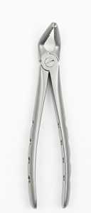 Forceps d'extraction dentaire à surface mate avec poignées perforées en acier inoxydable, instrument d'extraction des molaires et des prémolaires - Product Image 1