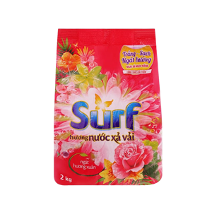 Lessive en poudre Vietnam Surf, parfum adoucissant textile Printemps, sac de 2 kg, 6 paquets par carton - Product Image 1