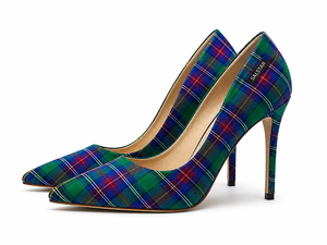 Wholesale Women's Scottish Tartan Plaid Stiletto <b>Heels</b> – Custom Designer High <b>Heel</b> Shoes - Product Image 3
