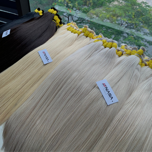 Genius New Remy Virgin Weft Extensiones de cabello Cabello humano en color claro Se puede cortar y planchar - Product Image 4