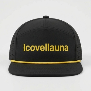 Casquette Snapback 5 Panneaux Personnalisée à Visière Plate, Découpée au Laser, Perforée, Logo Brodé Plat, OEM ODM, Faible MOQ, Marque Privée, Sport et Plein Air - Product Image 1