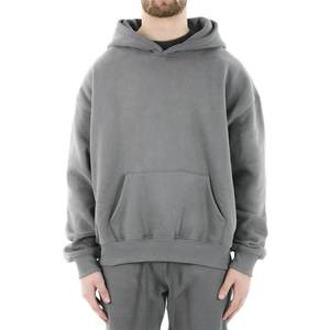 Sweat-shirt à capuche ample pour homme, coupe boxy, en coton épais de qualité supérieure, pour un style urbain, décontracté, quotidien, streetwear - Product Image 4