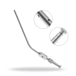Tube d'aspiration Frazier perforé de 4 pouces avec courbure à 40 degrés 11FR 12FR 14FR – Instrument chirurgical d'aspiration pour la neurochirurgie - Product Image 1