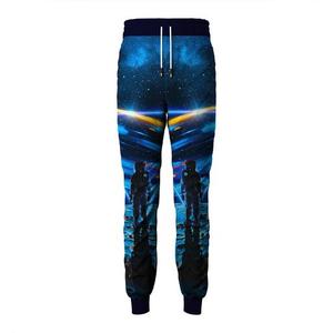 Men's Dripping Print Sweatpants Elastic Waist Drawstring Casual Spliced Design Black White Polyester Autumn Wear - Product Image 5