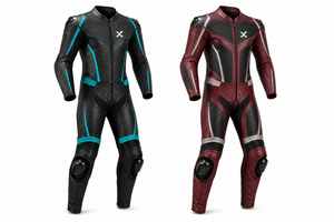 X Perforated One-Piece Leather Motorcycle <b>Suit</b> | Black <b>Red</b> Gray | X Logo | OEM ODM Manufacturer | Premium Design | Racing Wear - Product Image 5