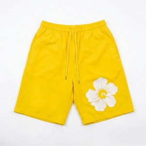 ชุดเซ็ตแจ็คเก็ตและกางเกงขาสั้นไนลอนกันลมสีเหลืองสำหรับผู้ชาย พิมพ์โลโก้ได้ตามต้องการ รุ่นยอดนิยม แห้งเร็ว เหมาะสำหรับฤดูร้อน สไตล์สตรีทแวร์ - Product Image 4