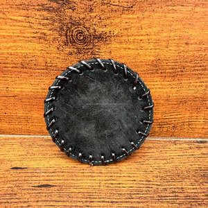 Handmade Longhorn Round Cowhide Coasters Set Western <b>Hair</b> on Hide Genuine Leather Coaster for Drinks Western Home Decor Gifts - Product Image 4