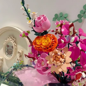 Bouquet de fleurs roses romantiques, ensembles de blocs de construction 10342, compatibles avec les particules Legoed, adaptés aux cadeaux de Noël - Product Image 5