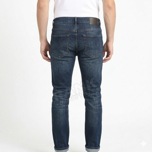 Pantalon en jean pour homme, couleur unie, best-seller, prix bas, haute qualité, décontracté, pour adulte. - Product Image 2