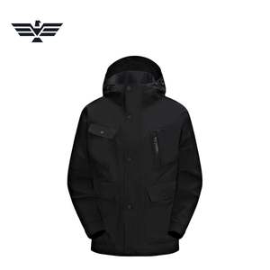 Chaqueta de Invierno Clásica Personalizable para Hombre, Impermeable, con Capucha y Cremallera, Estilo Urbano, Cortavientos, Informal, Tipo Parka - Product Image 2