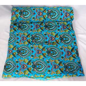 Tissu en Coton Pur 100% Tissé Léger, Respirant et à Séchage Rapide, Imprimé à la Main Indien, Écologique, Fil 60S/60S, pour Femme - Product Image 4