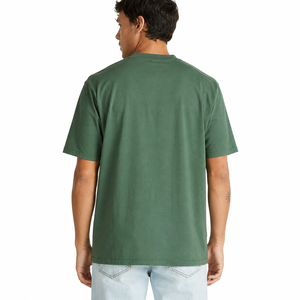 T-shirt moderne uni pour homme en coton, col rond, manches courtes, chemise décontractée tendance, logo personnalisé, marque privée, vente en gros - Product Image 6
