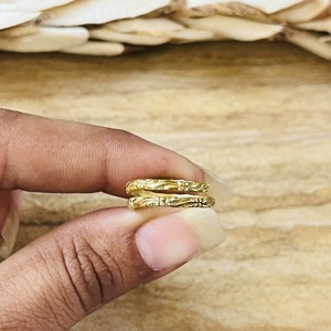 Unique Design Latest Brass Rings Boho Bamboo <b>Wrap</b> Band Tribal Material Jewelry Women 18k Gold Plated Nature Spiral Wholesale/OEM - Product Image 1