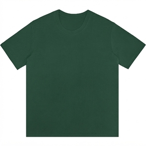 A2808 Men's Short-Sleeved Round Neck <b>T</b>-<b>Shirt</b> Youth Style Printed <b>Polyester</b>/Cotton Woven Fabric 200 Grams Weight - Product Image 2