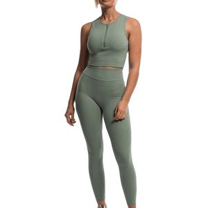 Achetez un ensemble de vêtements de sport personnalisés pour femmes, ensemble de yoga, vêtements d'entraînement, vêtements de sport, soutien-gorge de sport, ensembles de yoga et de fitness 2026 - Product Image 1