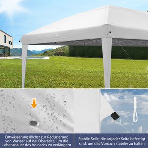 Pratica Tenda da Campeggio Bianca 3 X 6m con Quattro Finestre, Design Pieghevole Impermeabile - Product Image 6