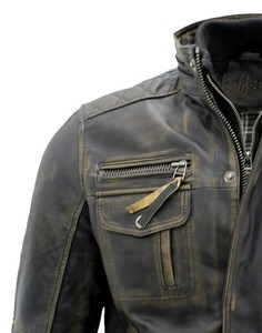 Custom Genuine Leather <b>Biker</b> <b>Jacket</b> Men <b>Vintage</b> Rider Style OEM ODM Manufacturing Sample Service Available Today - Product Image 2